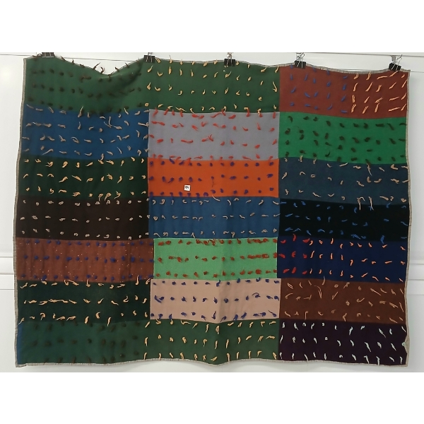 WOOL PATCHWORK HAND-TIED QUILT