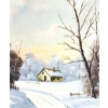 Image 2 : WINTER FARM BY M. KOWALCZYKOWSKI - FRAMED OIL ON CANVAS