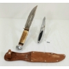 Image 1 : LOT OF 2 - SOLINGEN ANTLER HANDLE HUNTING & ROSTFREI FOLDING KNIVES