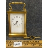 Image 3 : BRASS CARRIAGE CLOCK W/ KEY