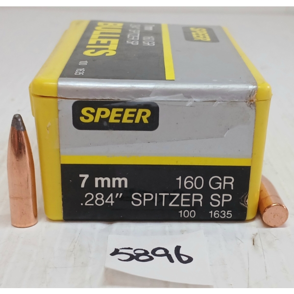 BULLETS: 100X SPEER 7MM - 160GR - SPITZER SP