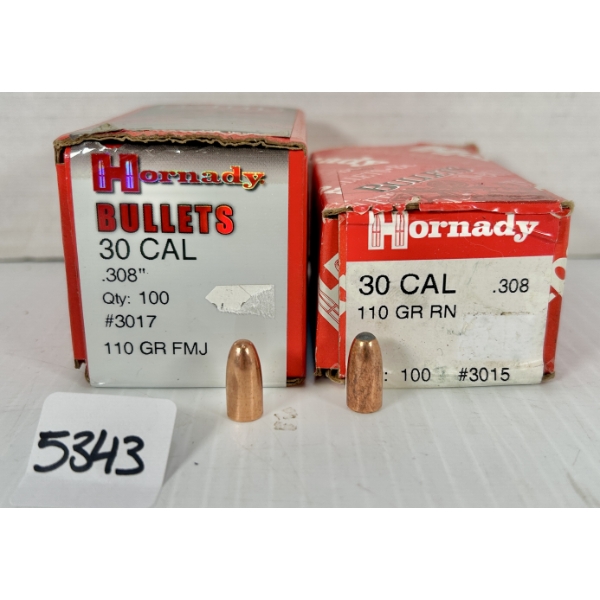 BULLETS: APPROX 130X .30 CAL 110 GR FMJ & SP