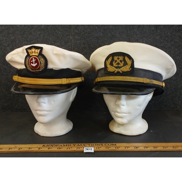 LOT OF 2 - MARINE MERCHANT CAPS