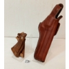 Image 1 : LOT OF 2 - BIANCHI .38/.357 COLT HOLSTER & S&W HANDGUN GRIPS