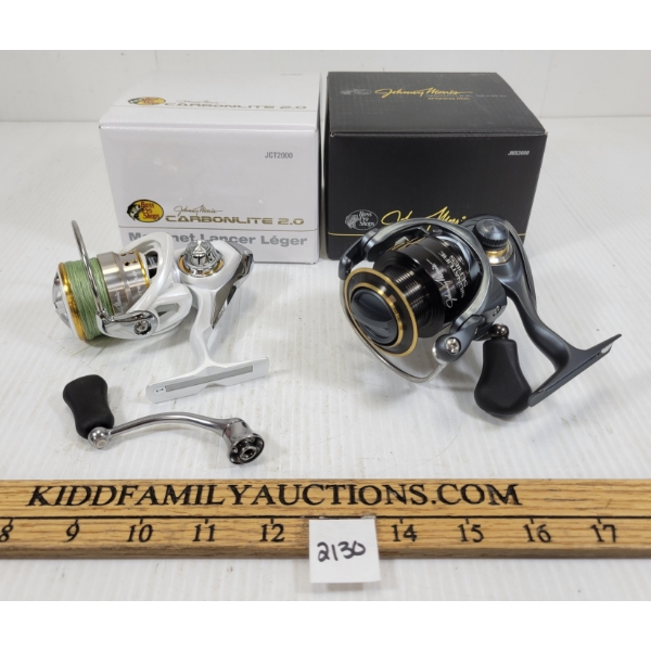 LOT OF 2 - BASS PRO SHOPS SIGNATURE SERIES REELS - INCL CARBONITE 2.0
