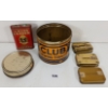 Image 2 : LOT OF 6 - MISC TOBACCO TINS - INCL PICOBAC & UNION LEADER, ETC.