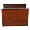 Image 2 : FIREWOOD / STORAGE CHEST - ASIAN MOTIF - MIXED WOOD