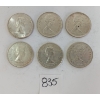 Image 2 : LOT OF 6 - 1959 - '65 CDN 50 CENT SILVER COINS