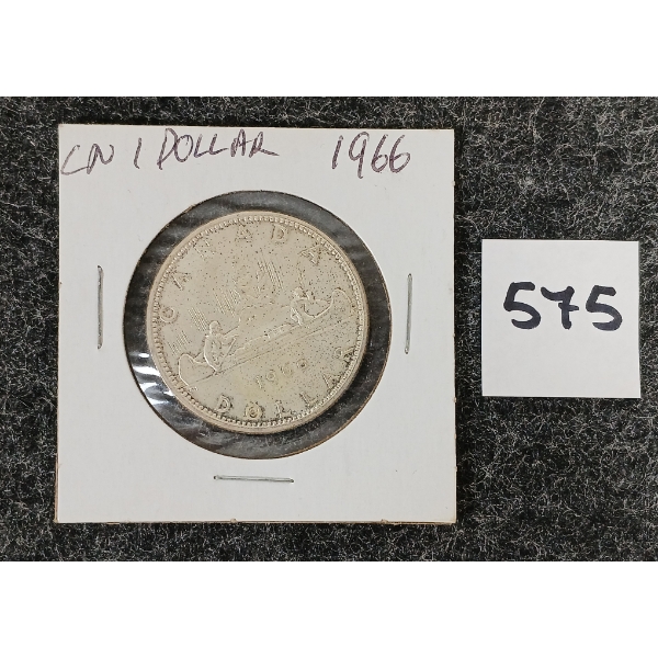 1966 CDN SILVER DOLLAR - VOYAGEUR 