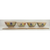 Image 2 : LOT OF 4 - CERAMIC BOWLS W/ FLORAL MOTIF 