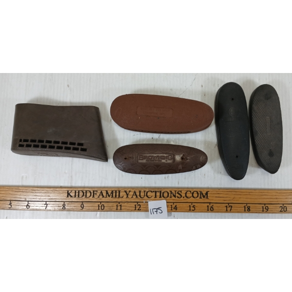 LOT OF 5 - MISC RUBBER RECOIL PADS - INCL BERETTA & BROWNING