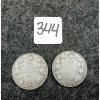 Image 1 : LOT OF 2 - 1913 & 1914 CDN 50 CENT COINS