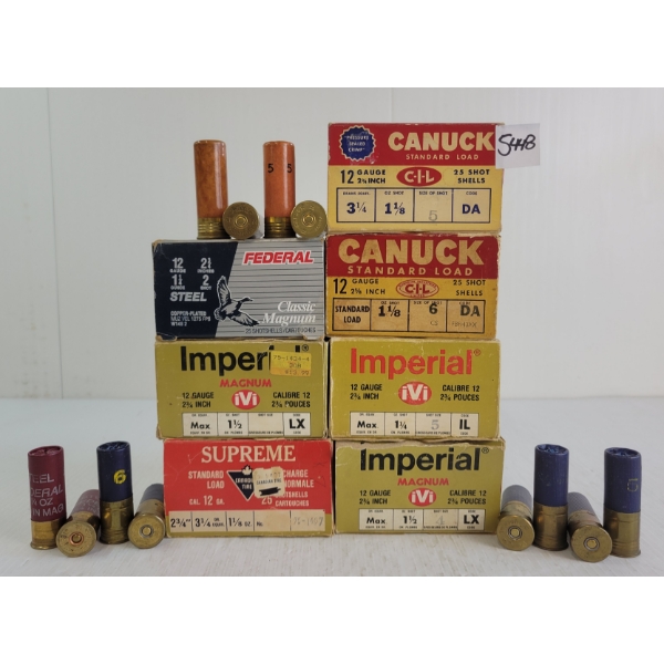 AMMO: APPROX 175X MIXED 12GA - 2-3/4IN - #2, 4, 5, ETC