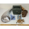 Image 1 : LOT OF 3 - KC'S MOOSE MAGNUM MODEL CALL, WHITETAIL BUCK URINE SPRAY & FOXPRO CALLER OF THE WILD