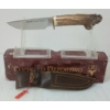 Image 1 : MUELA COUGAR STAG ANTLER KNIFE W/ LEATHER SHEATH