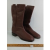Image 1 : PAIR OF MEN'S SQUARE TOE BROWN LEATHER BOOTS