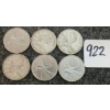 Image 1 : LOT OF 6 - 1944-1948 CDN 25 CENT COINS