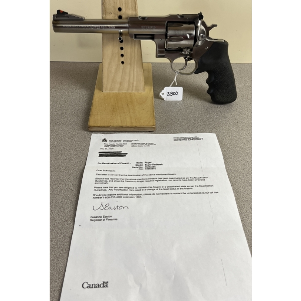 RUGER SUPER REDHAWK IN .44 MAG - DEACTIVATED - NO PAL REQUIRED