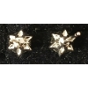 Image 5 : PAIR OF STERLING SILVER MOISSANITE LAB DIAMOND SNOWFLAKE STUD EARRINGS
