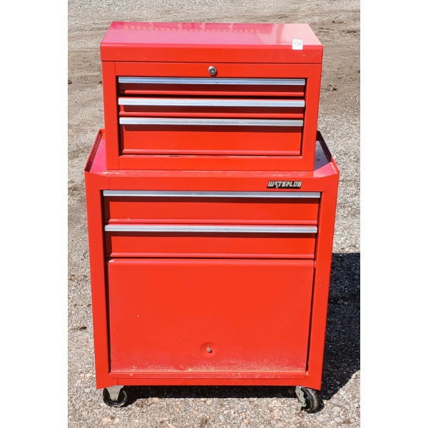 LOT OF 2 - TOOL BOX W/ ROLLING TOOL CHEST