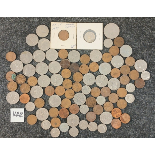 JOB LOT - US COINS - 1, 5, 10, 25 CENTS & HALF DOLLARS