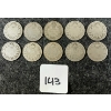 Image 1 : LOT OF 10 - 1909-1936 CDN 10 CENT COINS