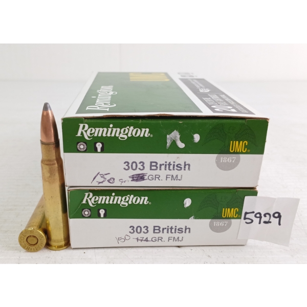 AMMO: 40X REMINGTON .303BRIT - 150GR - FMJ