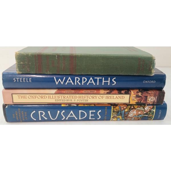 LOT OF 4 - "ANCIENT & MEDIAEVAL HISTORY", "WARPATHS" "CRUSDAES" & "HISTORY OF IRELAND" - BOOKS