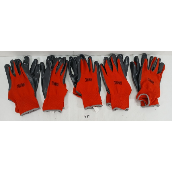 LOT OF 5 - GREASE MONKEY UTILITY GLOVES 
