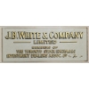Image 1 : J.B. WHITE & CO. LTD. - FRAMED GLASS SIGN