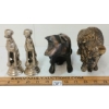 Image 2 : LOT OF 4 - CAST IRON BUFFALO & PIG COIN BANKS & GREYHOUND FIGURES