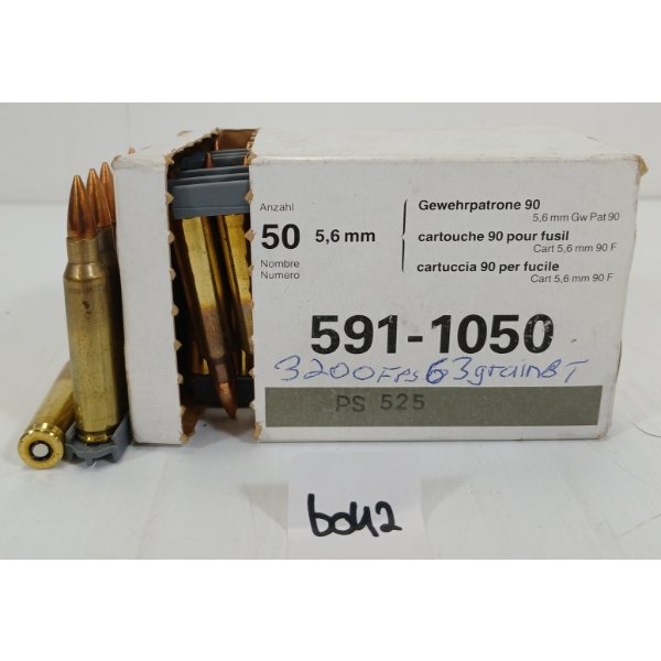 AMMO: 50X 5.56X55 MM - 63GR - BT