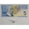 2002 CDN $5 BANKNOTE - UNCIRCULATED