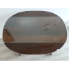 Image 6 : 19TH CENTURY ENGLISH BEAUCRAFT WALNUT DROP LEAF TABLE W/ GLASS TOP