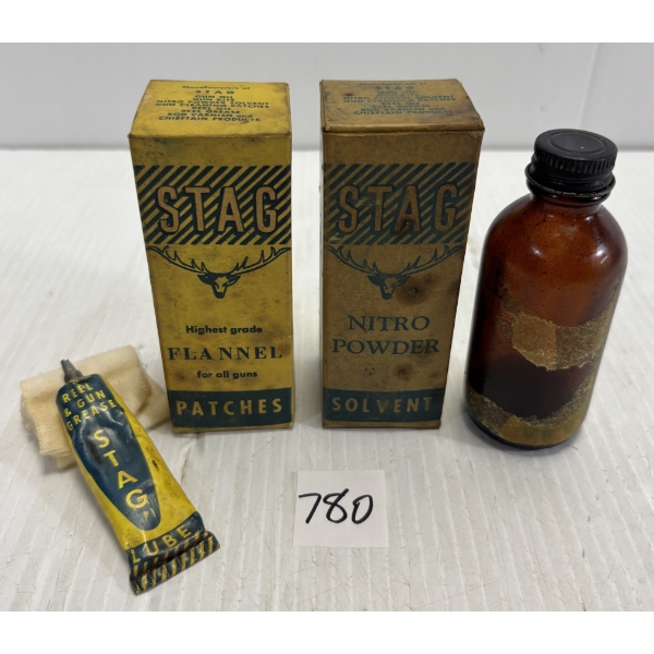LOT OF 2 - STAG CLEANING PRODUCTS - GREASE & OIL - COLLECTIBLE