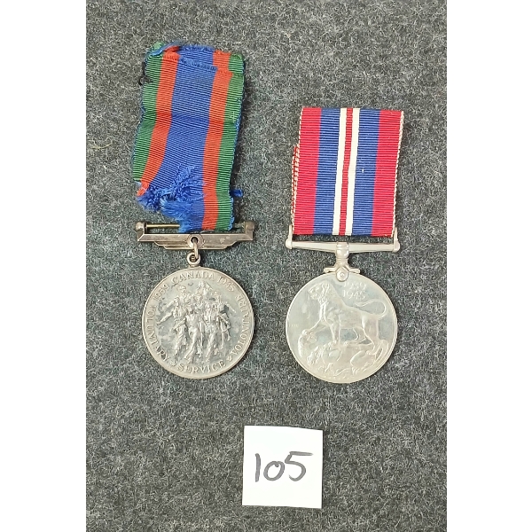 LOT OF 2 - WWII CVSM & WAR MEDALS