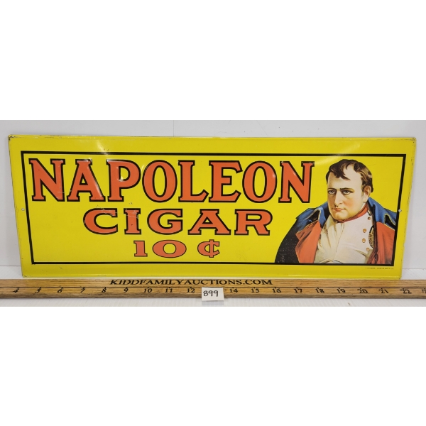 NAPOLEON CIGAR EMBOSSED SST SIGN 