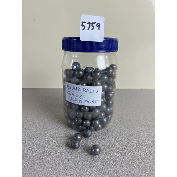 BULLETS: APPROX 200X 0.433 PURE LEAD BALLS