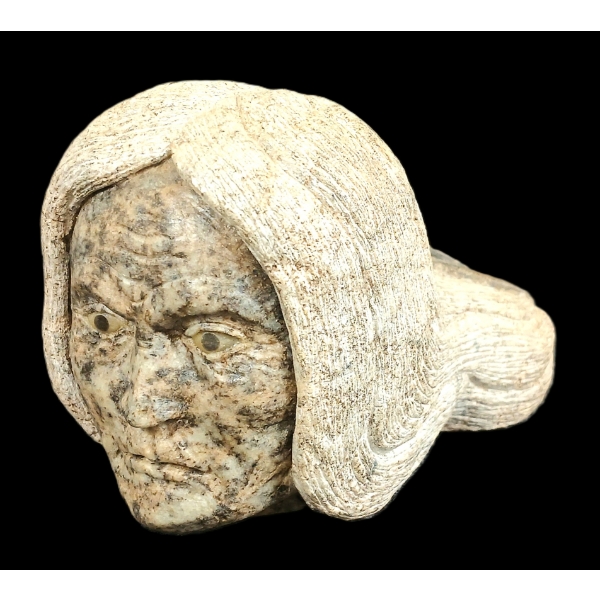 ELDER'S HEAD - SIGNED - STONE 