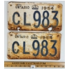 Image 1 : PAIR OF 1954 ONTARIO LICENCE PLATES