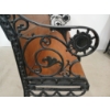 Image 7 : GARDEN BENCH W/ ORNATE SCROLLWORK WROUGHT IRON ENDS 