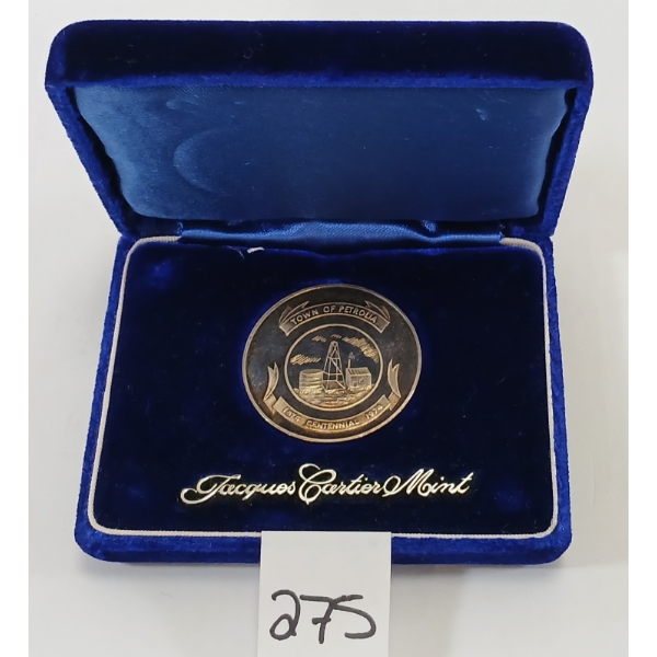 JACQUES CARTIER MINT TOWN OF PETROLIA ONTARIO SILVER COIN