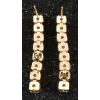 Image 2 : PAIR OF - 18K GOLD PLATED PRINCESS CUT SIMULATED DIAMOND (CZ) TASSEL EARRINGS