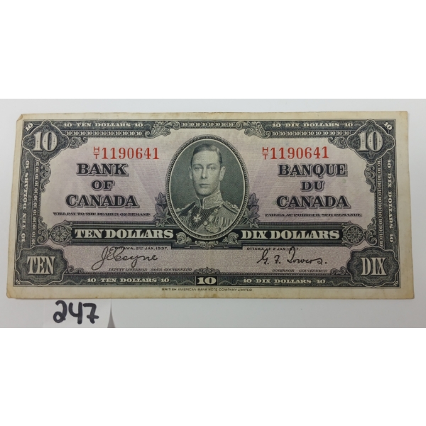 1937 CDN $10 BANKNOTE