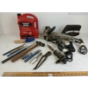 JOB LOT - PLATE JOINNER, SUPREME MOTOR OIL, SOLDERING IRON & MISC HANDTOOLS