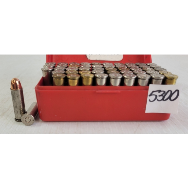AMMO: 50X MIXED .38SPL - RELOADS IN CASE