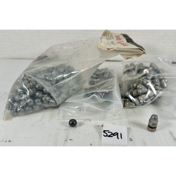 BULLETS: 5-1/2LBS LEAD BUCK SHOT & 100X .375 CAL 168GR. BULLETS 