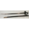 Image 1 : 1901 BRITISH CAVALRY TRAINNG SWORD W/ ORIGINAL LEATHER SCABBARD