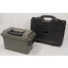 Image 1 : LOT OF 2 - HARD HANDGUN CASE & AMMO CAN