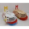 Image 5 : LOT OF 2 - MARX RIVER QUEEN PADDLE WHEEL STEAMERS